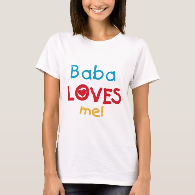 Baba me ama T-shirts e presentes (Frente)