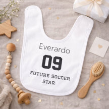 Babete Personalizado de Futebol para Bebê com Nome