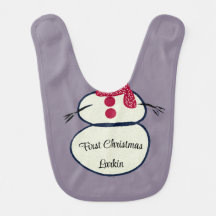 Baby Boy Baby Girl Primeiro Natal Snowman Scarf