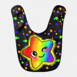 Babador Cores bonitos do Kawaii Rainbow Star Heaven