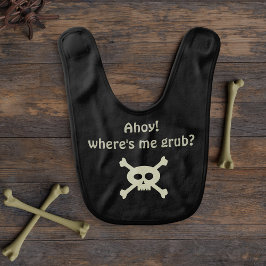 Babador Crânio Pirata Engraçado Crossbones Bicicleta Perso