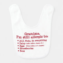 Babador da alergia do bebê