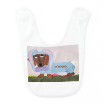 Dachshund in bunny costume