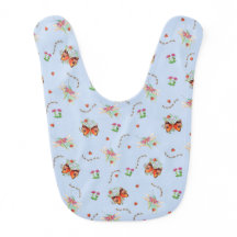 Lätzchen mit Schmetterlingen und Glückskäfer