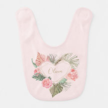 Monograma rosa boêmico personalizado