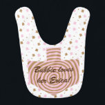 Babador Personalizar a Bib da Menina Chanukah/Hanukkah<br><div class="desc">Chanukah/Hanukkah Baby Bib/Personalize. Aproveite este doce bebê Hanukkah de dois lados,  bíblia,  cheio de estrelas rosa e marrom com um sonho espiralado pronto para personalização. Escolha seu estilo de fonte,  cor,  tamanho e texto favoritos para seu pequeno estilo especial. Obrigados para parar e comprar. Sempre apreciado! Feliz Chanukah/Hanukkah!</div>