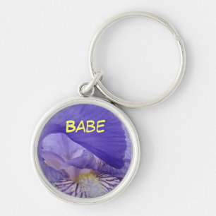 BABE chaveiros Roxo Iris Flores-chave