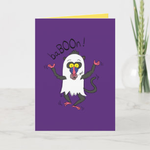 BaBOOn - Cartão de Boas Festas Divertido de Macaco