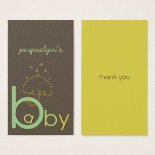 Baby "a" in B Green Chá de fraldas DIY Favor prese