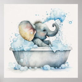 Baby Animal for Nursery, poster de elefante bonito