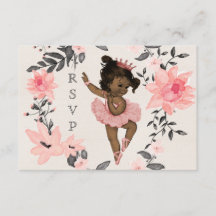 Baby Ballerina Watercolor Wreath RSVP