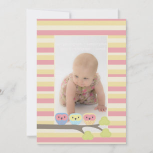 Baby Baptism Christening Foto Rosa Dolphin Convite
