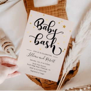 Baby Bash Casal Convite para Chá de fraldas