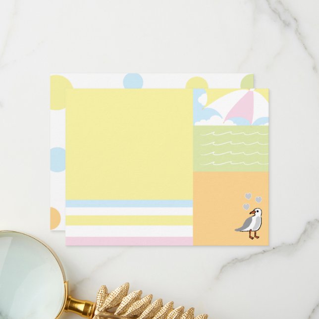 Baby Beach Ball Cartões de agradecimentos (Frente/Verso In Situ)