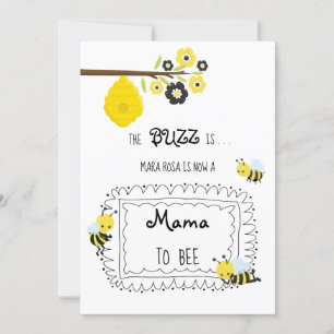 *~* Baby Bee MAMA PARA SER Chá de fraldas Convite