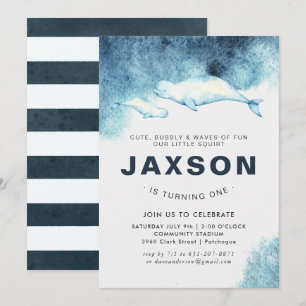 Baby Beluga   Convite de aniversário