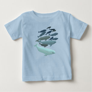 Baby Beluga Whale T-Shirt Cute Toddler Art