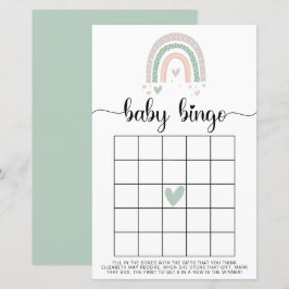 Baby Bingo Boho Rainbow Jogo Chá