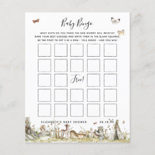 Baby Bingo Jogo de Chá de fraldas Floral