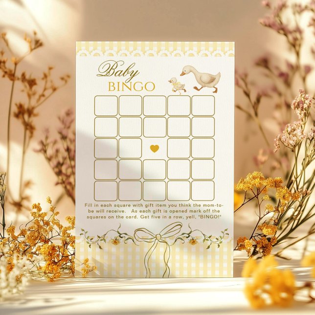 Baby Bingo Silly Goose Gingham Baby shower game (Criador carregado)