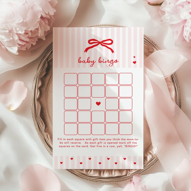 Baby BIngo Sweetheart Red Bow Valentines game (Criador carregado)