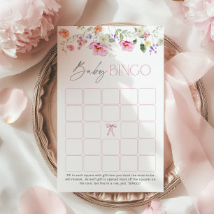 Baby Bingo Wildflower jogo de chá de fraldas