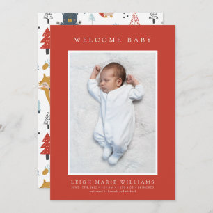 BABY BIRTH ANUNCECETH Woodland Animais