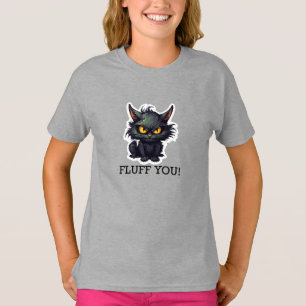 Baby Black Cat Design - Camiseta Básica Para Menin