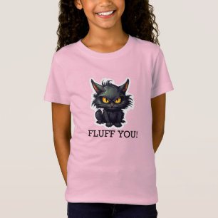 Baby Black Cat Design - T-Shirt Bela Jersey, De Ra