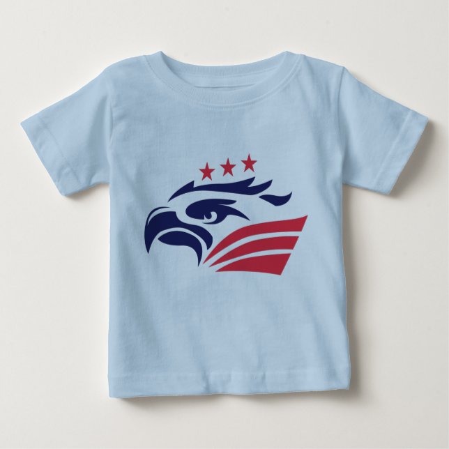 Baby Blue 2024 Eletion American Baby T-Shirt (Frente)