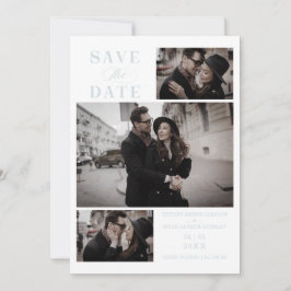 Baby Blue Modern 3 Custom Photos Wedding