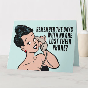 BABY BOOMER ROTARY TELEFONE CARTÕES DE ANIVERSÁRIO