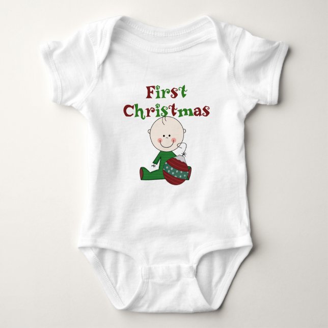 Baby Boy 1rua Camisetas de Natal e presentes (Frente)