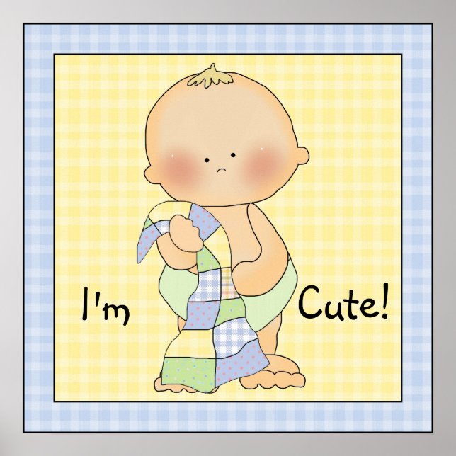 Baby Boy Blanket Poster Art Impressão (Frente)