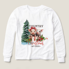 Baby Calfs - Country Christmas Wishes  LS T-Shirt