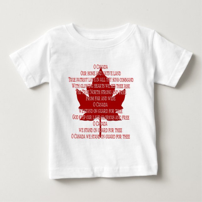 Baby Canada Anhim T-shirt Souvenir Canada Tee (Frente)