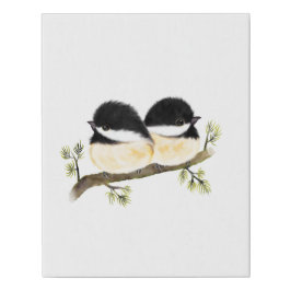 Baby Chickadees - Canvas de pintura