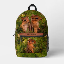 Baby Chipmunks Animal Art Personalizado