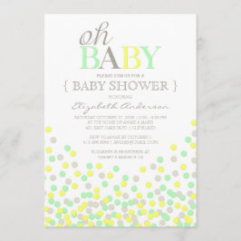 Baby Confetti | Convite para Chás de fraldas moder