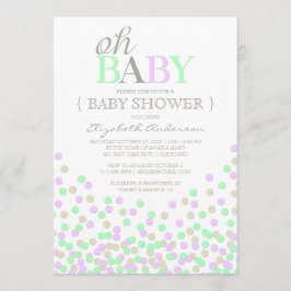 Baby Confetti | Convite para Chás de fraldas moder