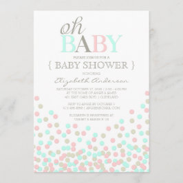 Baby Confetti | Convite para Chás de fraldas moder