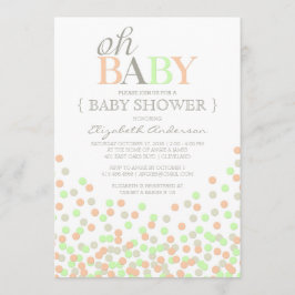 Baby Confetti | Convite para Chás de fraldas moder