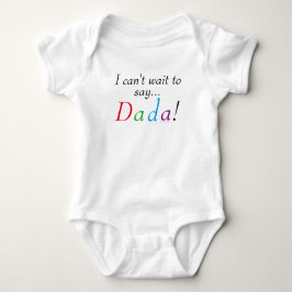 Baby Dada Dizendo Camisa De Criança Divertida