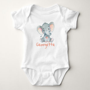 Baby Elephant Baby t-Shirt monograma personalizado