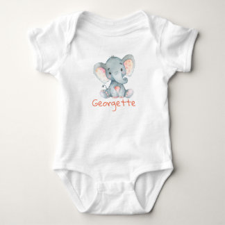 Baby Elephant Baby t-Shirt monograma personalizado