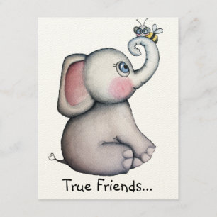 Baby Elephant com Cartão de Convite à Apresentação