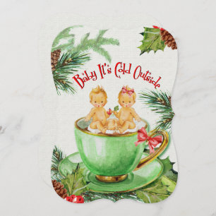 Baby está frio lá fora  Convite para Chá de fralda