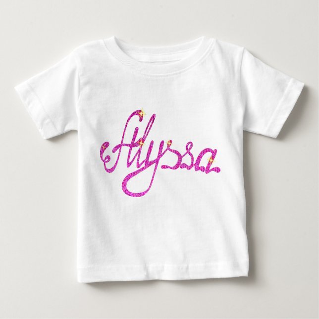 Baby Fine Jersey T-Shirt Alyssa name (Frente)