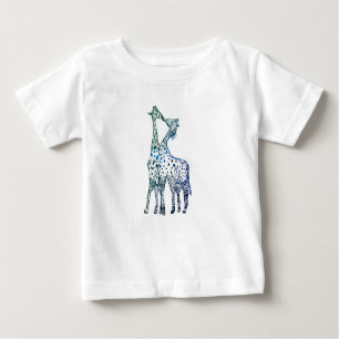 Baby Fine Jersey T-Shirt Sweet Girafes Kiss