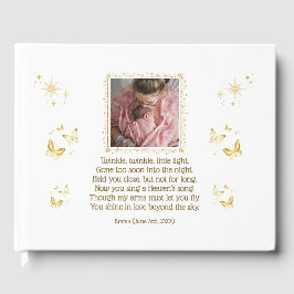 Baby Funeral Memorial Personalizado Livro de Convi